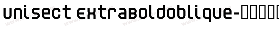 Unisect ExtraBoldOblique字体转换